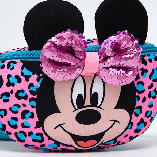 Сумка поясная детская для девочки, с ушками, 25×6×13 см, Минни Маус