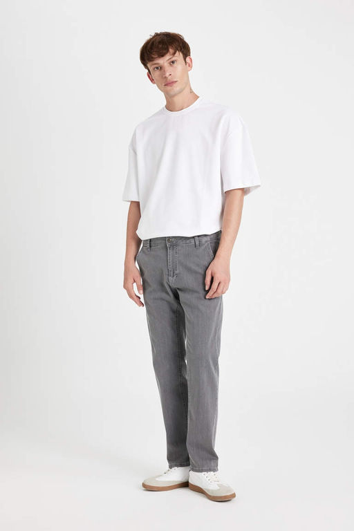 Джинсовые брюки прямого кроя Sergio стандартной посадки с нормальной талией - Defacto фото 3