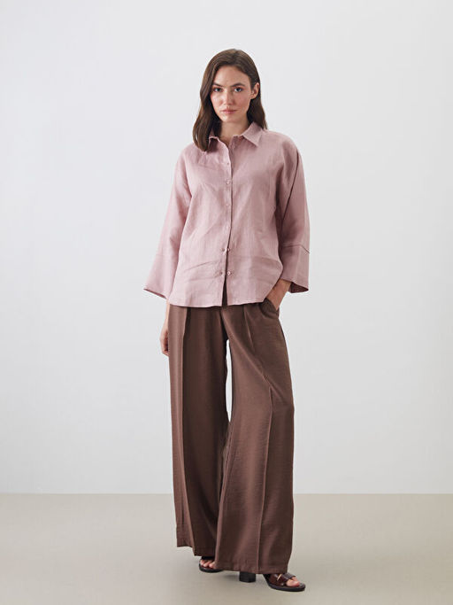 Beli Lastikli Modal Kar???ml? Kad?n Pantolon