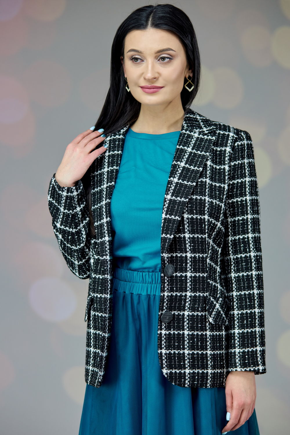 Жакет Angelina Co 659 шанель черно-белая