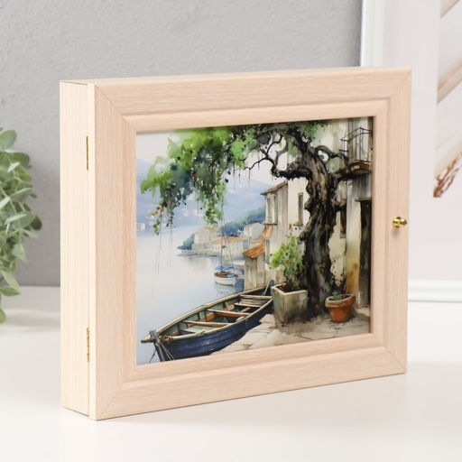 Ключница "Лодочки" 24х29 см молочный дуб