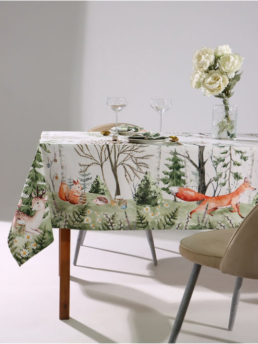 Набор кухонный «Этель. Лесная сказка», скатерть 148×218±2 см с ГМВО, салфетки 40×40 см - 12 шт.