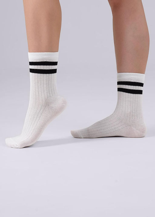 CLES Носки жен.L3001 market line хл+эл белый - Clever wear фото 2
