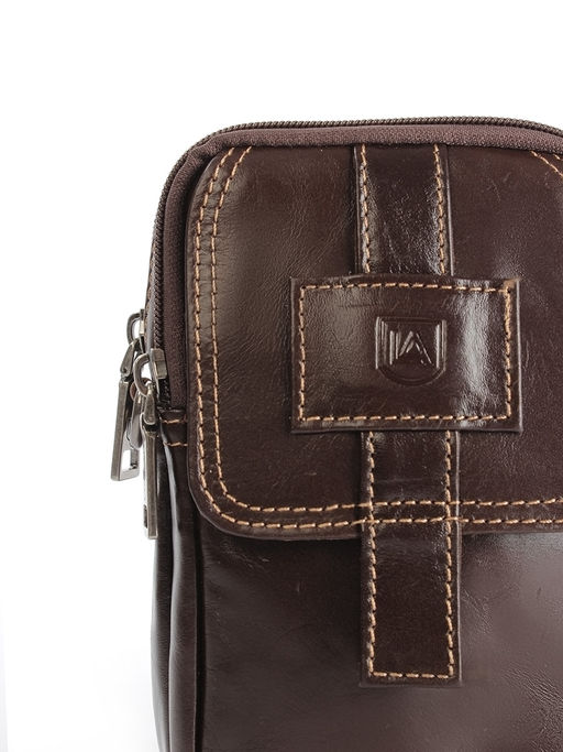 LACCOMA сумка VIN32812-коричневый натуральная кожа хлопок  фото 3