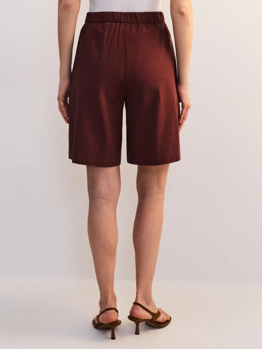 Шорты из вискозы и хлопка с отворотами ZR2605012116-21 / Zarina