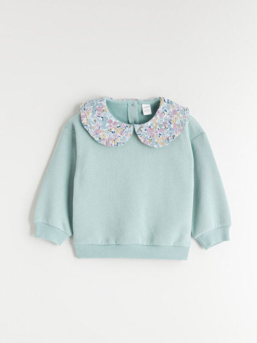 Bebe Yaka K?z ?ocuk Sweatshirt