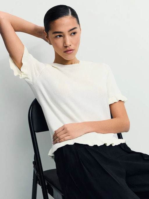 Джемпер с коротким рукавом из вискозы / Zarina