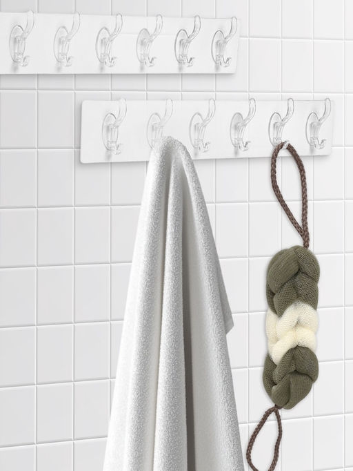 Крючки настенные самоклеящиеся, 6 крючков на общей гибкой прозрачной основе, набор 2 шт. - Simaland фото 2