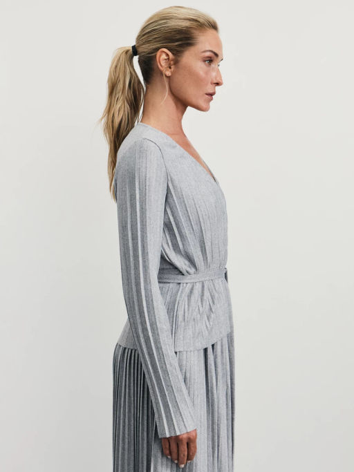 Кардиган с плиссировкой на завязках / Zarina фото 4