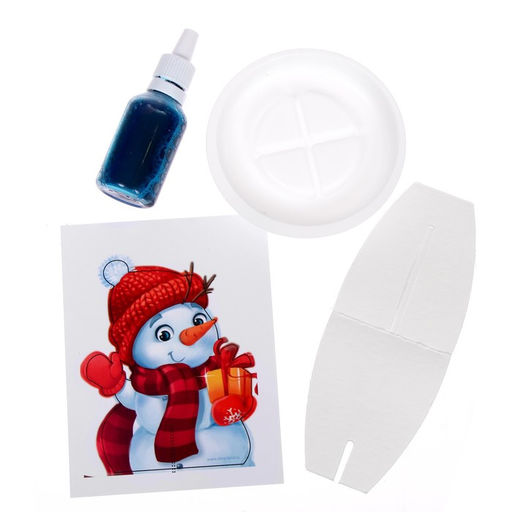 Набор для творчества Лучистые кристаллы: Снеговик, цвет синий - Школа талантов фото 6