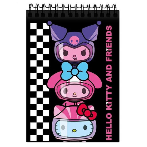 Блокнот А6 "Hello Kitty and friends", 60 л, на гребне