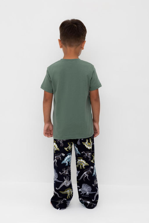 К 1599/зеленый мох,цветные динозавры пижама дет