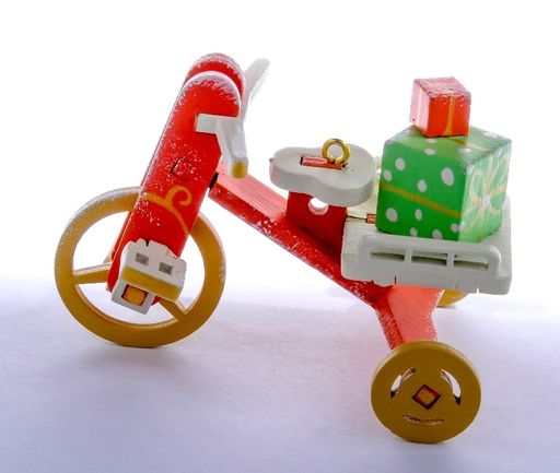 Елочная игрушка - Детский велосипед с багажником 410-3 Classic Trunk - Idh фото 2