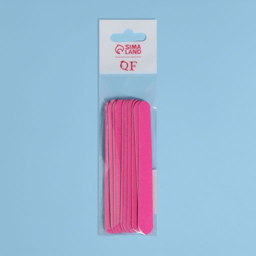 Цена за 4 шт. Набор пилок для ногтей на деревянной основе, форма прямая, 200/200 грит, 10 см, 10 шт., МИКС