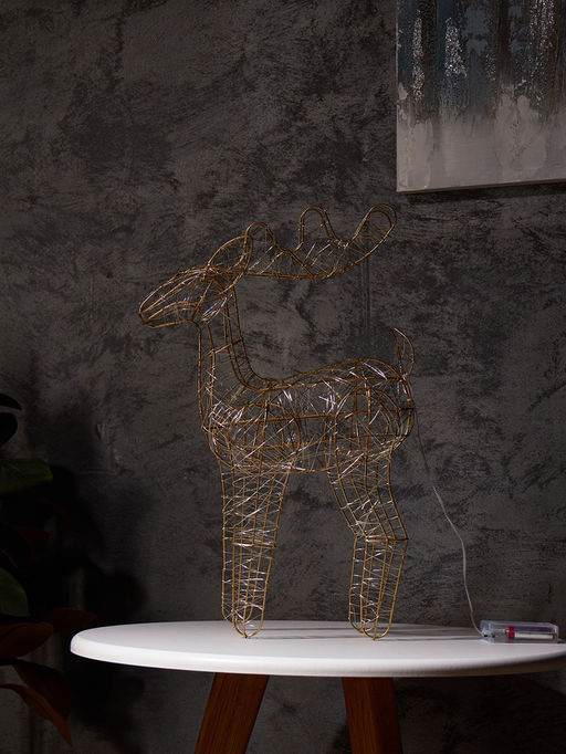 Фигура световая «Олененок», 49×27×9 см, 30 LED, батарейки ААх3 (не в компл.), свечение тёплое белое