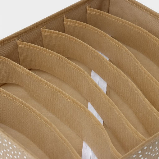 Органайзер для хранения белья Доляна Points, 7 ячеек, 34308 см, бежевый фото 4