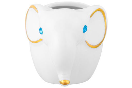 Вазочка п/зубоч. 6*4*5 см 35 мл Слон белая, золото - Elan gallery фото 11