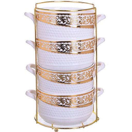 29146 Набор супниц 4пр на подставке 470мл.LR(х12)