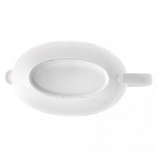 Русь Соусник фарфоровый 200мл, 7,3х15см h6,8см, белый, рельефный декор (Китай) - Домашняя мода фото 7