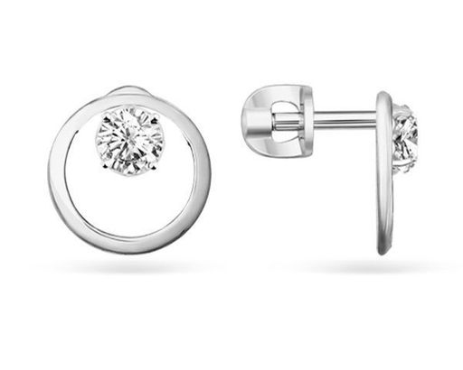 Серьги из серебра куб.циркон., В10-0871