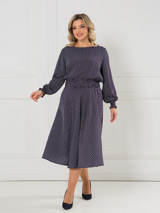 Платье 1232 темно-синий