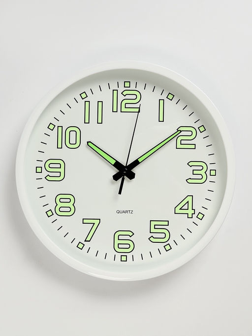 Часы настенные интерьерные «Классика», плавный ход, светящиеся, d=30 см