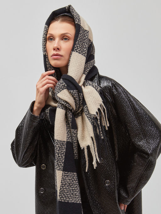 Большой теплый двусторонний палантин В СОСТАВЕ ШЕРСТЬ - Tantino фото 6