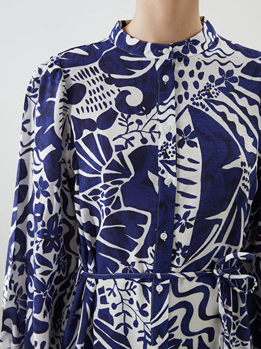 Hakim Yaka Desenli Kad?n G?mlek Tunik