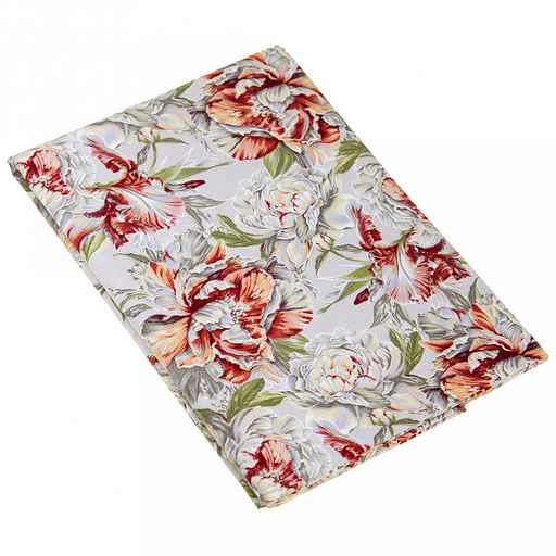 "Душистый пион К" Скатерть 180х145см, длина стола до 140см, на 6 персон, хлопок "Премиум" 186г/м2, "Домашняя мода" (Россия)