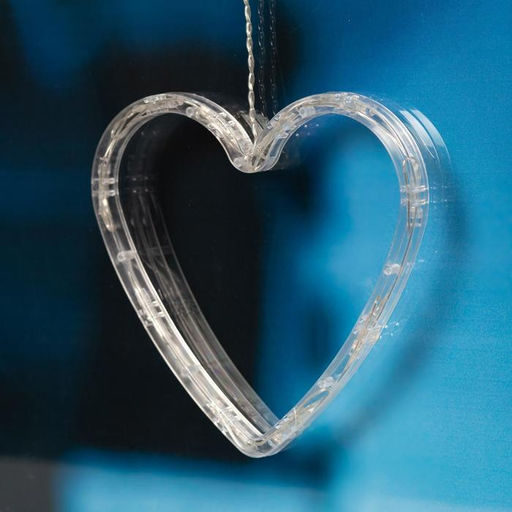 Гирлянда Бахрома 2.4?0.9 м с насадками Сердце, IP20, прозрачная нить, 186 LED, свечение белое, 8 режимов, 220 В - Luazon lighting фото 6