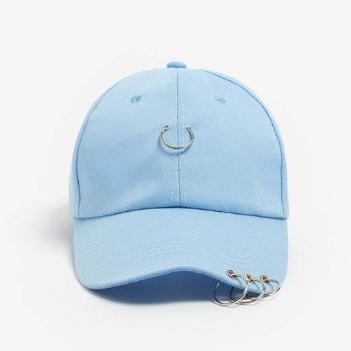 Кепка женская MINAKU с кольцами, цвет голубой, размер 56-58