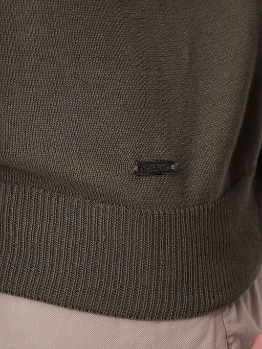 Джемпер мужской с воротником поло GREG G128-AC435 (хаки)  фото 3