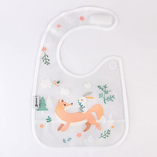 Нагрудник для кормления Крошка Я «Baby of nature» непромокаемый на липучке, с карманом