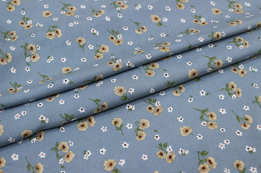 Штапель Алетта цв.лазурно-серый, ш.1.45м, вискоза-100%, 100гр/м.кв - Купава фото 11