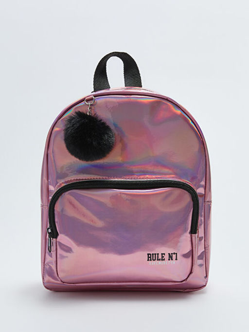 Hologram Bask?l? K?z ?ocuk S?rt ?antas?