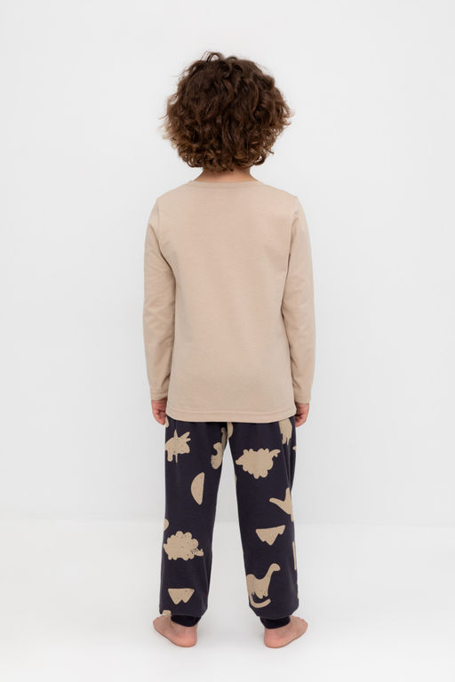 К 1606/темно-бежевый,дино пижама дет - Crockid фото 4