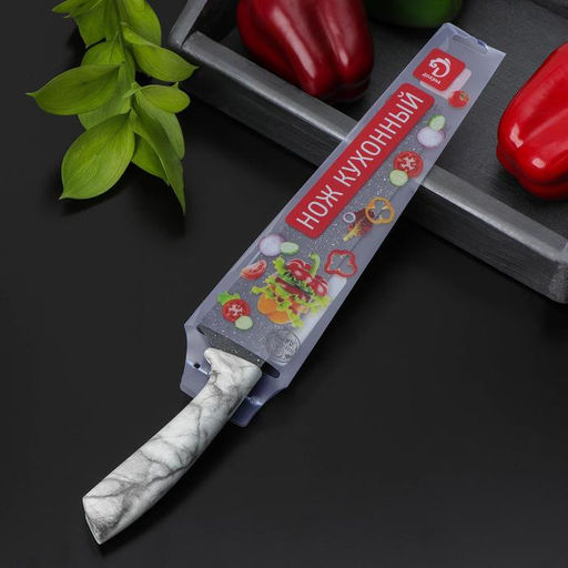 Нож-шеф Мрамор, лезвие 20 см - Доляна фото 4