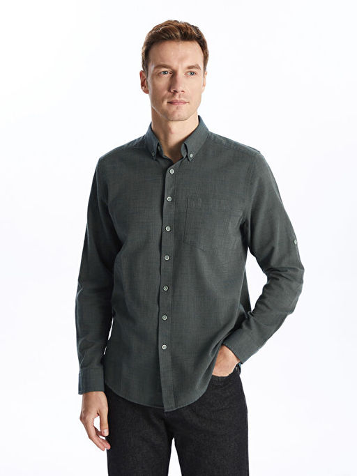 Regular Fit Uzun Kollu Arm?rl? Erkek G?mlek