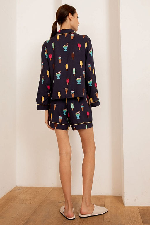 Рубашка 56419 Темно-синий мороженое