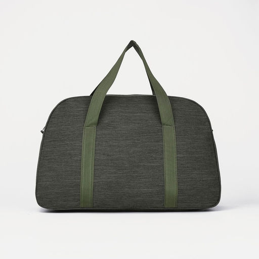 Сумка дорожная на молнии, наружный карман, длинный ремень, цвет хаки - Simaland фото 3