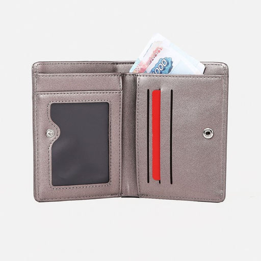 Кошелёк на кнопке, цвет бронзовый - Simaland фото 3