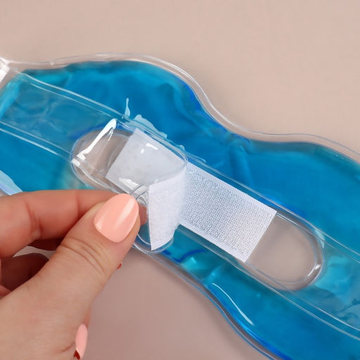 Маска для лица гидрогелевая, охлаждающая/согревающая, 23×10×0.5 см, синяя