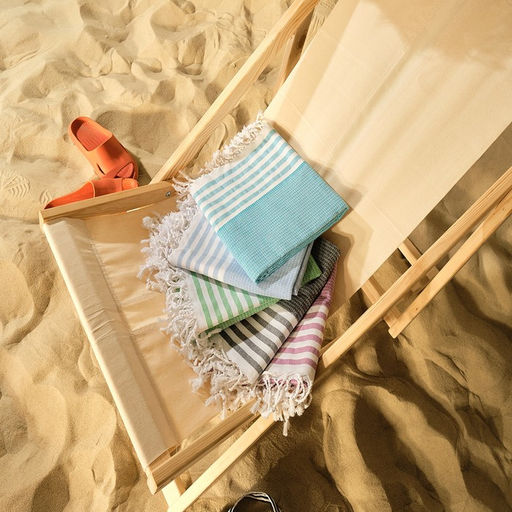 Пештемаль для пляжа, бани, сауны Waffle 100х180 см, салатовый - Lovelife фото 6