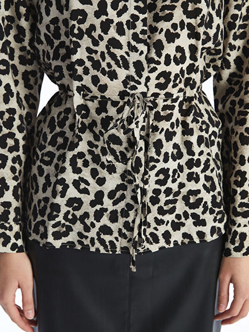 Leopar Desenli Kad?n G?mlek