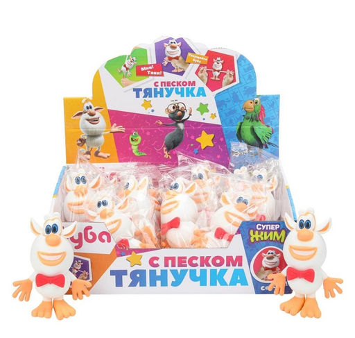 Супер Жим. Игрушка тянучка "Буба" наполн. песок, дисплей, поштучно арт.TG-211019-1-BUBA-SD