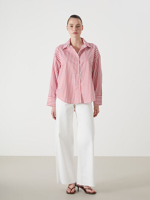 ?izgili Oversize Kad?n G?mlek