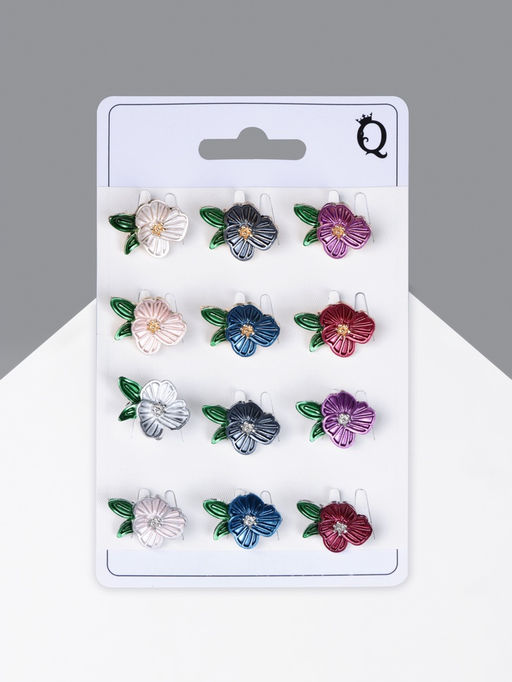 Цена за 12 шт. Брошь «Цветок» орхидея, МИКС, (неделимая фасовка 12 шт., цена за шт.)