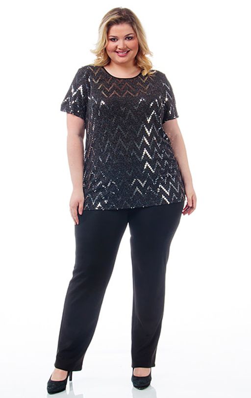 Великолепная блуза из трикотажа с приглушенными пайетками - Ckc collections фото 2