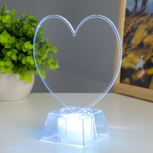 Ночник 3D-светильник с маркером доска для заметок, «Сердечко» LED, 3×AG10, 10×10×13 см