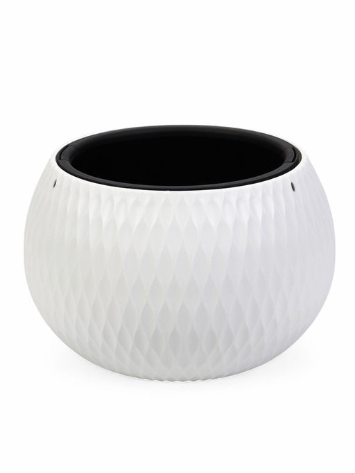 Кашпо для цветов Жемчужина, 4 л, d=29 см, h=19.5 см, пластик, со вставкой, подвесное, белое - Simaland фото 3